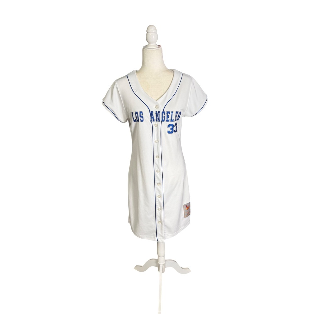 Y2K Los Angeles Baseball Jersey Dress‎ – Button Front – Size L
